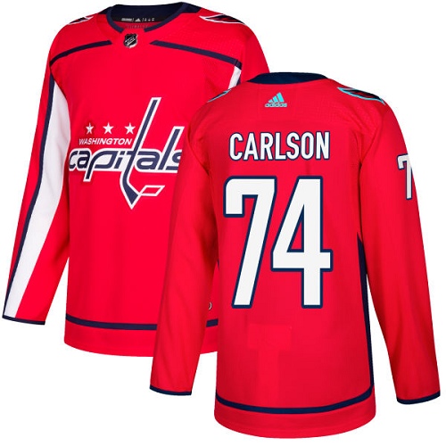 Adidas Men Washington Capitals #74 John Carlson Red Home Authentic Stitched NHL Jersey